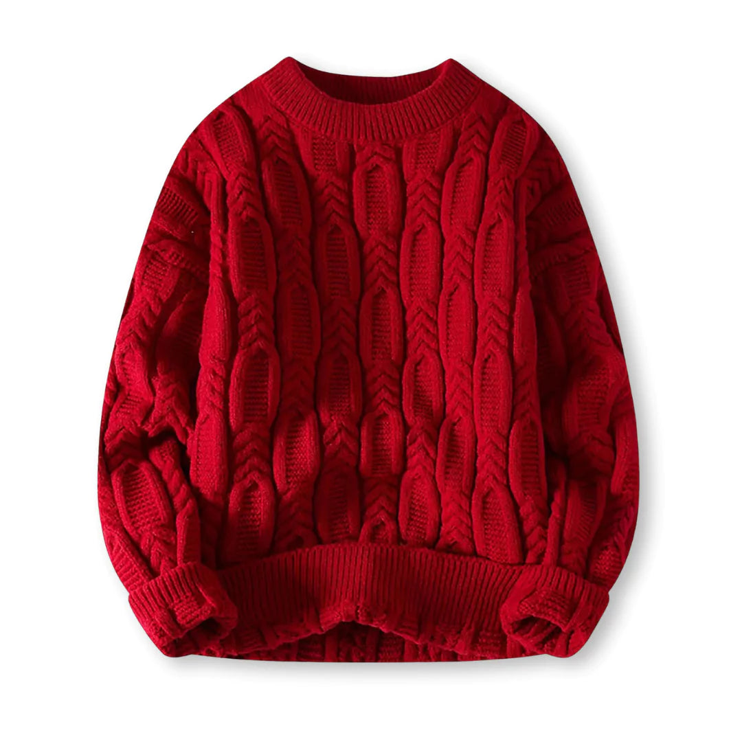 Pull Homme Col Rond Tricot Câble - Image 6