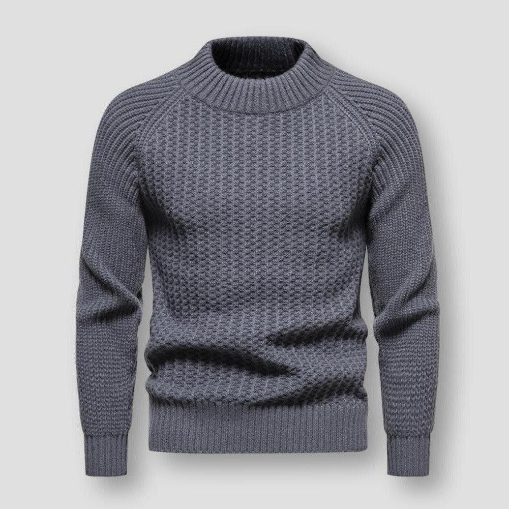 Pull texturé à col montant pour homme - Image 5