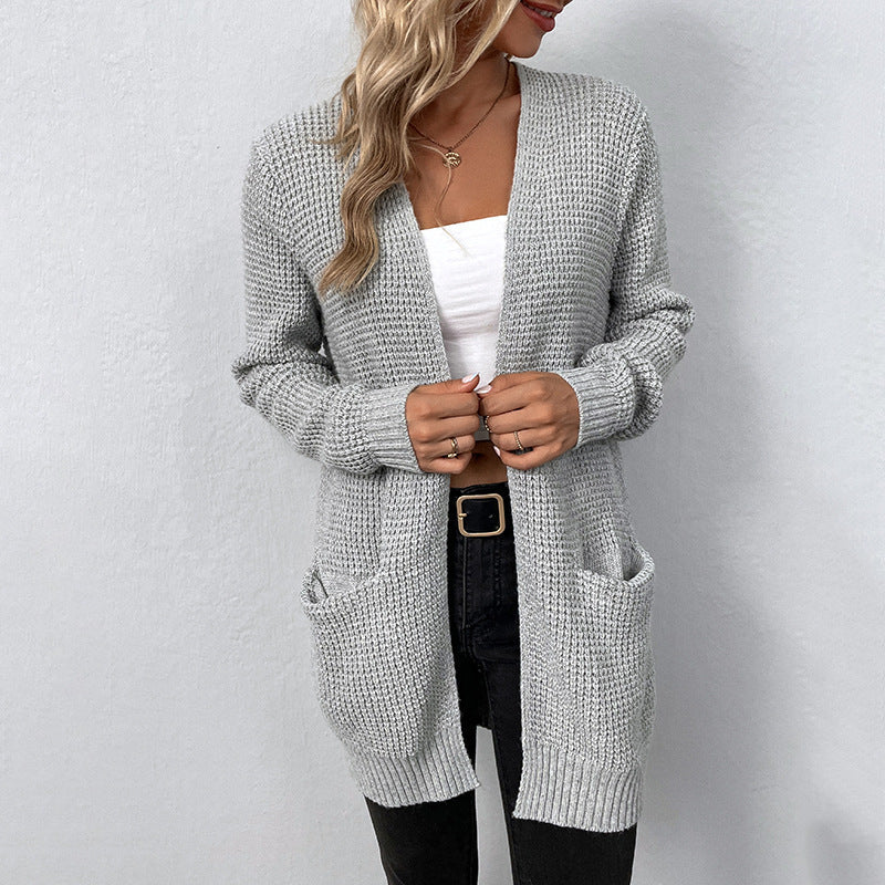 Cardigan Tricot Femme Ouvert sur le Devant - Image 1