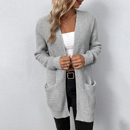 Cardigan Tricot Femme Ouvert sur le Devant - Image 1