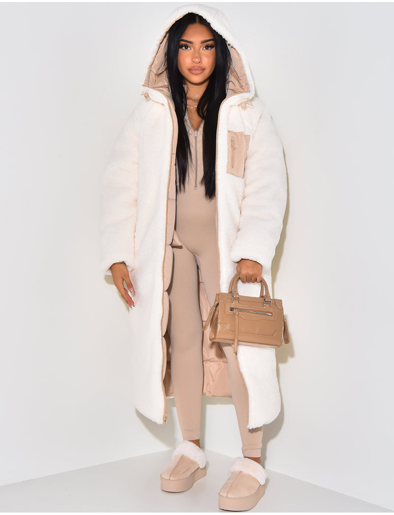 Manteau Long Rembourré à Capuche pour Femme - Image 5
