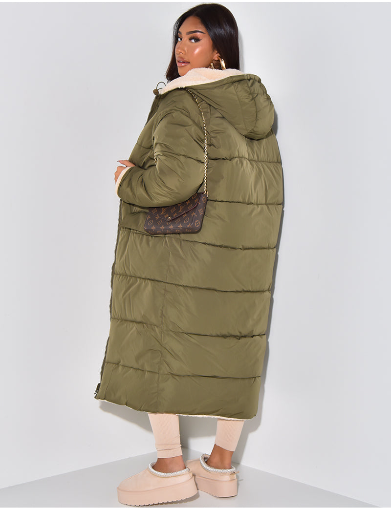 Manteau Long Rembourré à Capuche pour Femme - Image 16