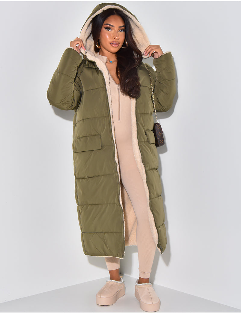 Manteau Long Rembourré à Capuche pour Femme - Image 15