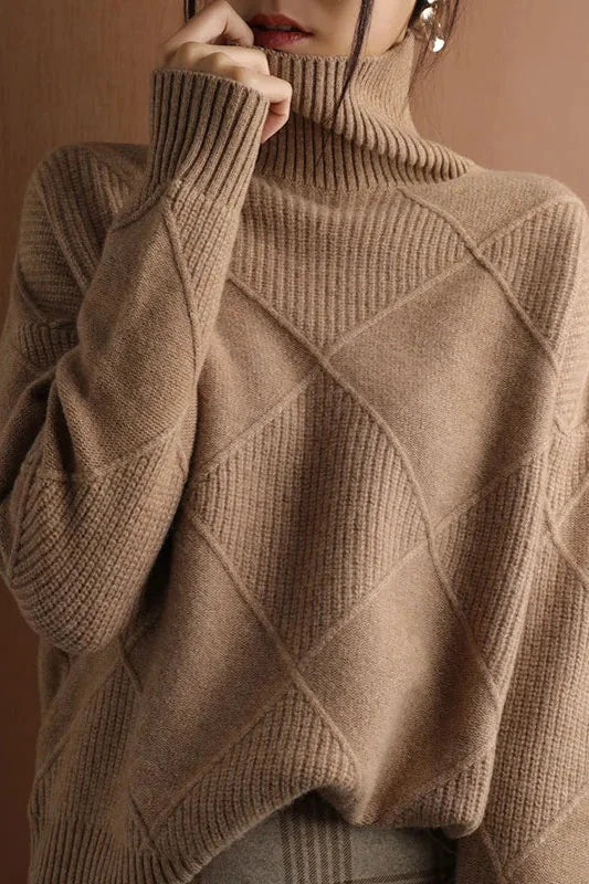 Pull Femme Tricot Motif Losanges - Image 6