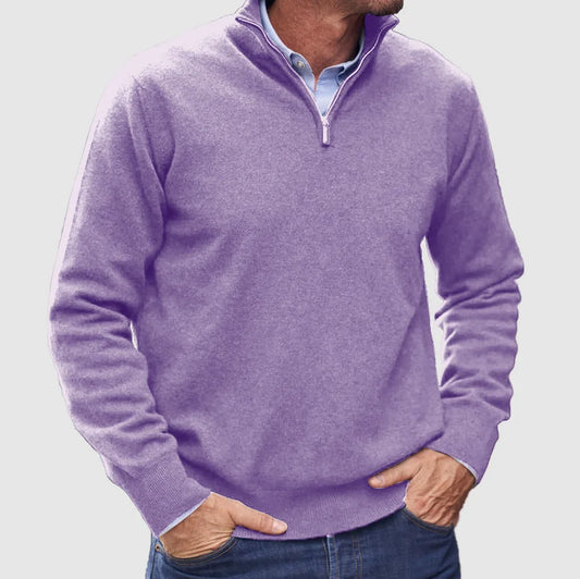 Pull à Manches Longues Homme avec Fermeture Éclair 1/4 - Image 1