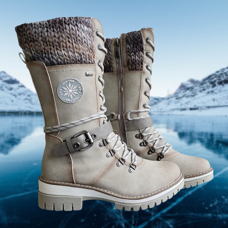 Bottes à lacets pour femmes - Semelle crantée - Image 1
