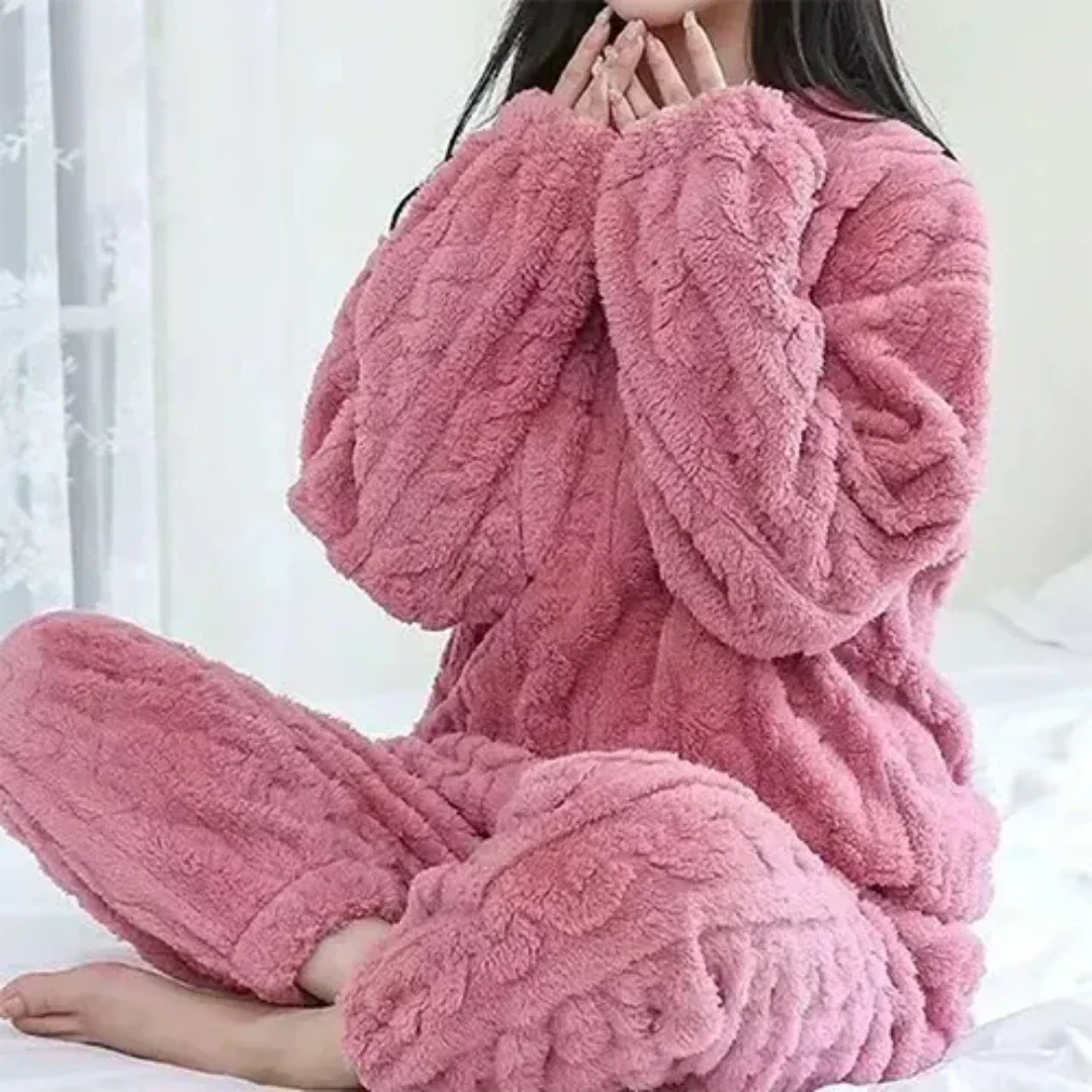 Ensemble de Pyjama Femme Manches Longues Coupe Décontractée - Image 2