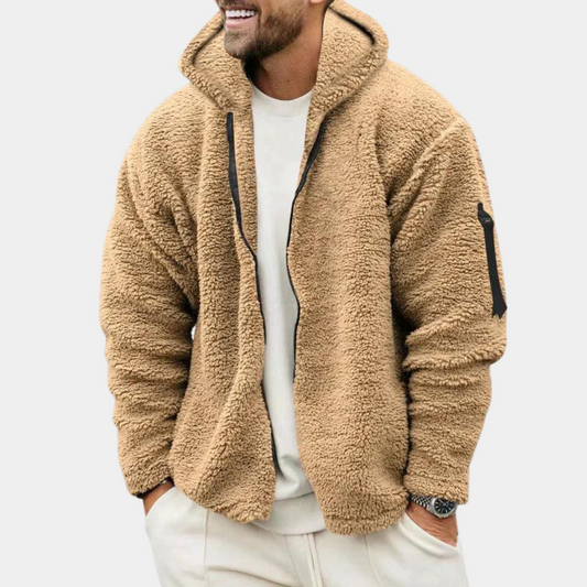 Veste zippée à capuche en molleton pour homme - Image 1