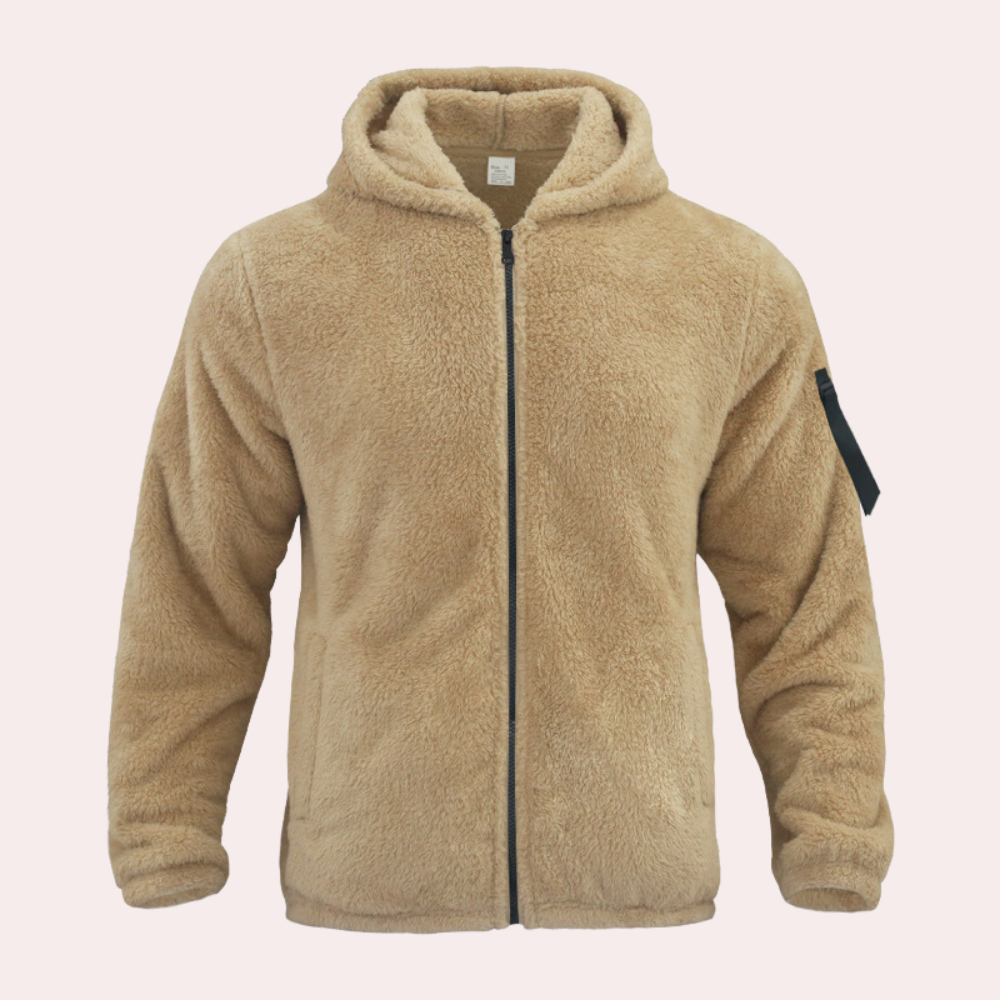 Veste zippée à capuche en molleton pour homme - Image 3