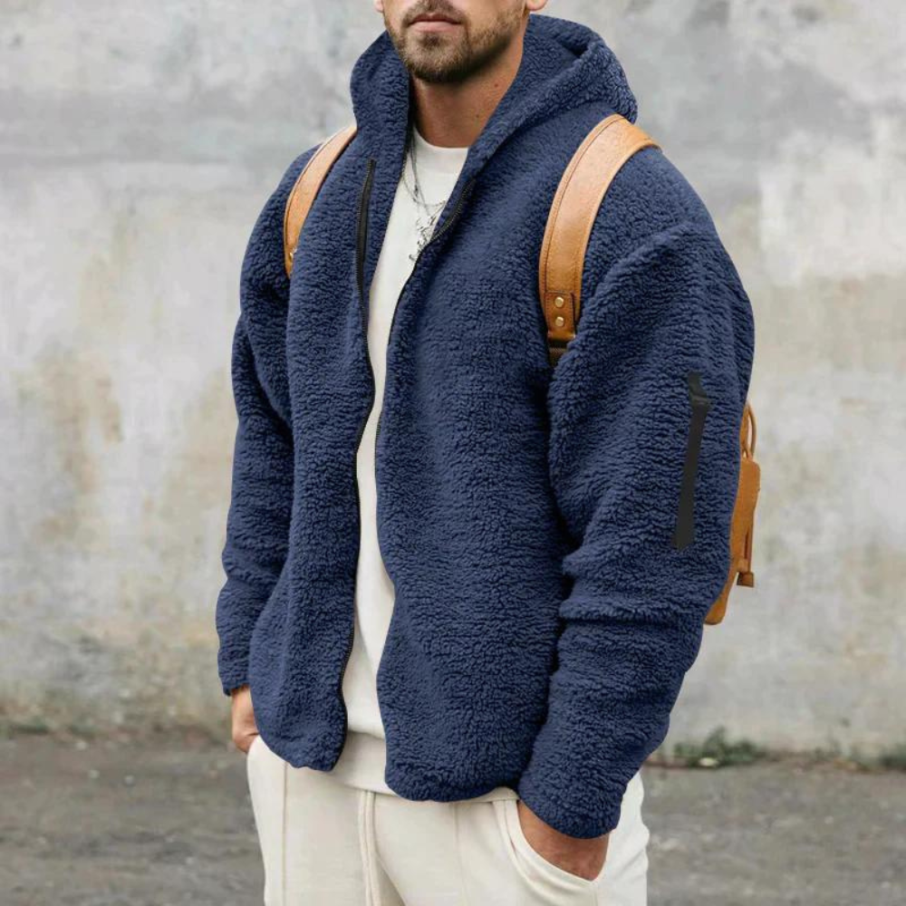 Veste zippée à capuche en molleton pour homme - Image 8