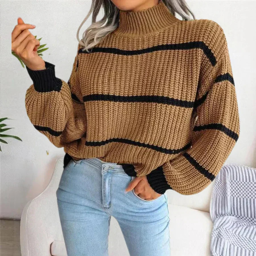 Pull Oversize Rayé Femme - Image 5