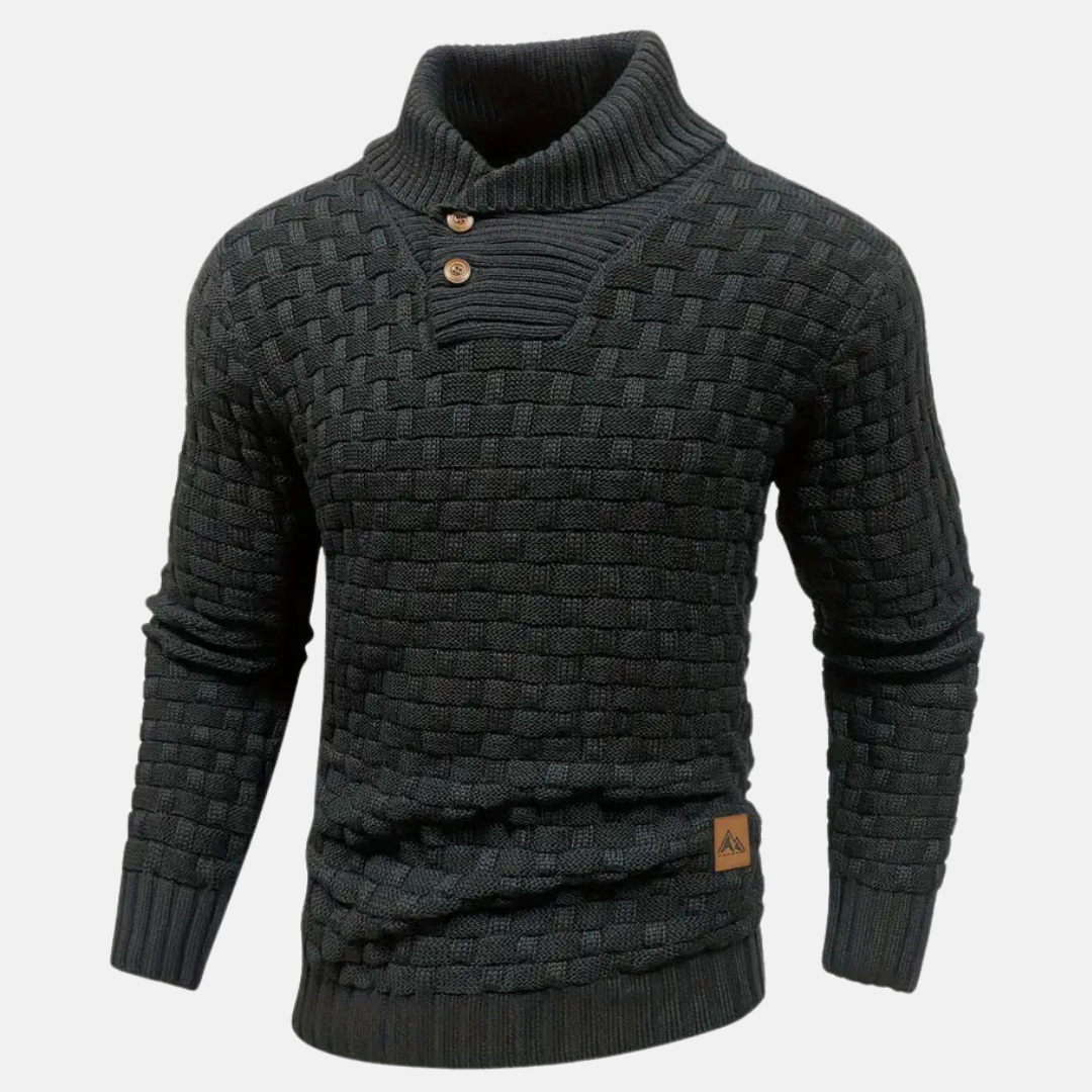 Pull texturé à col châle pour homme - Image 6