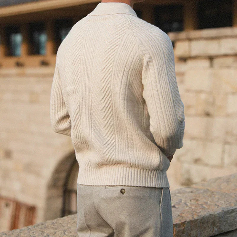 Pull Polo à Manches Longues pour Homme - Image 4