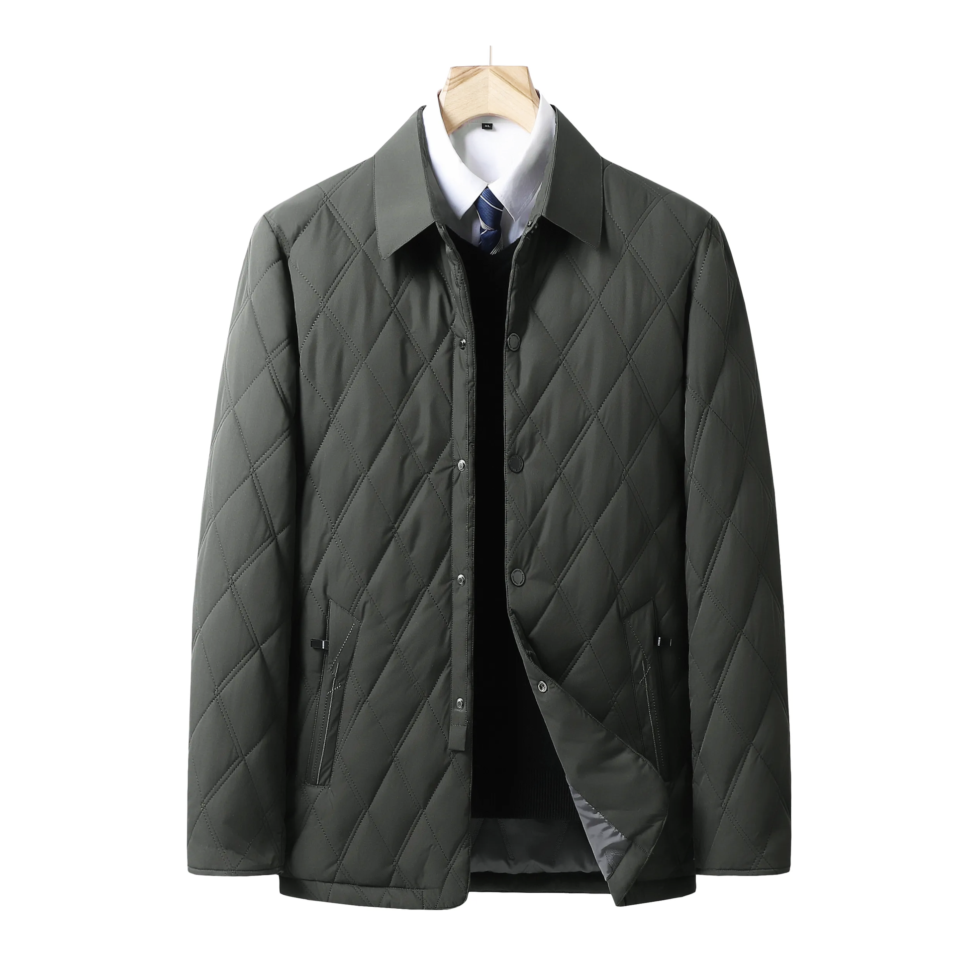 Veste matelassée boutonnée pour homme - Image 6