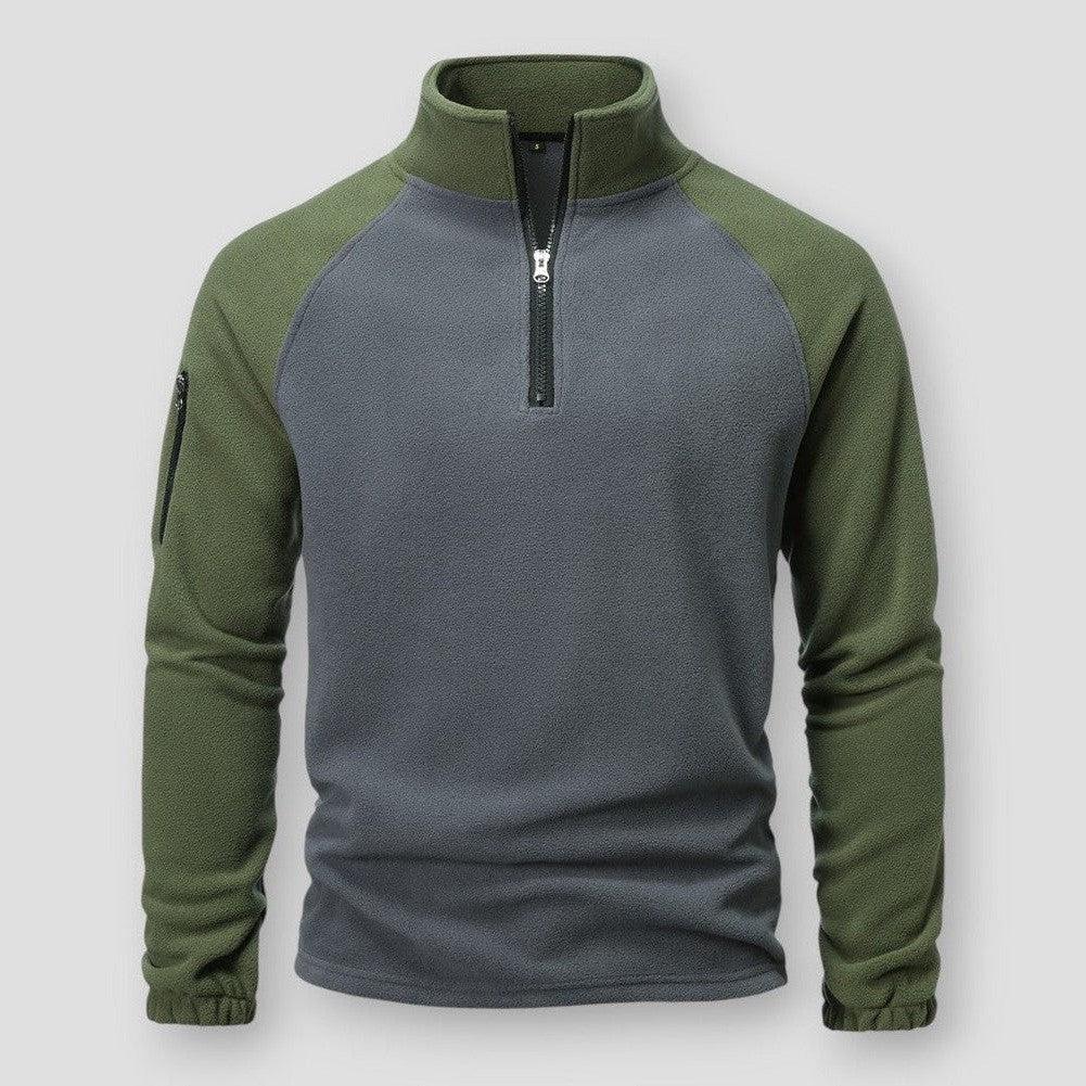 Pull Homme Col Zippé Manches Raglan - Image 4
