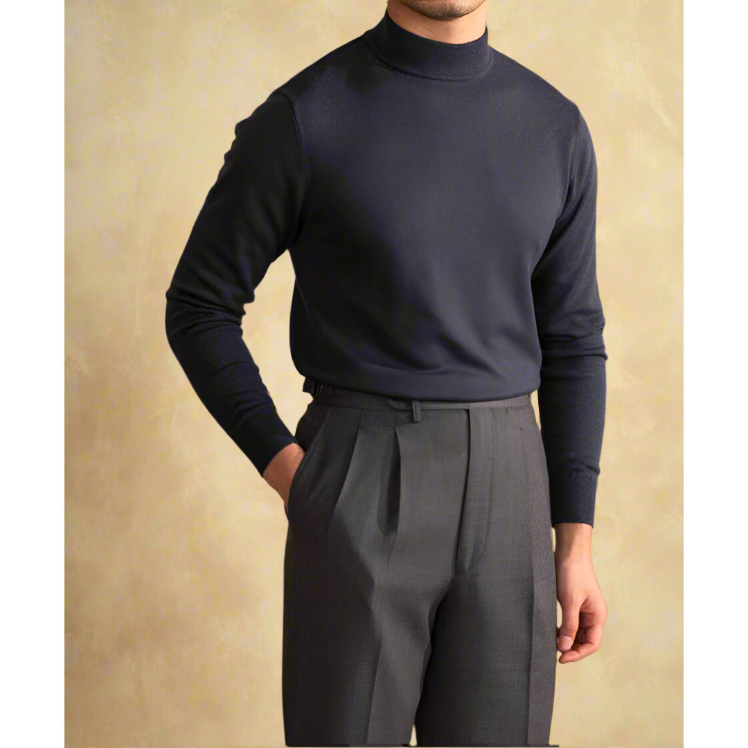 Pull Homme Col Roulé Manches Longues - Image 2