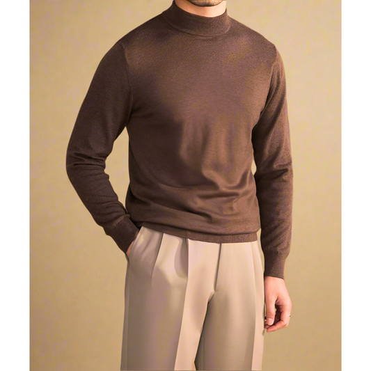 Pull Homme Col Roulé Manches Longues - Image 1