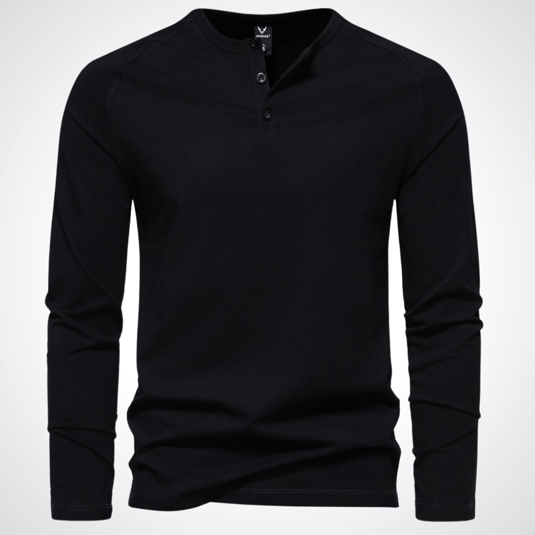 T-shirt Henley Boutonné Homme - Image 5