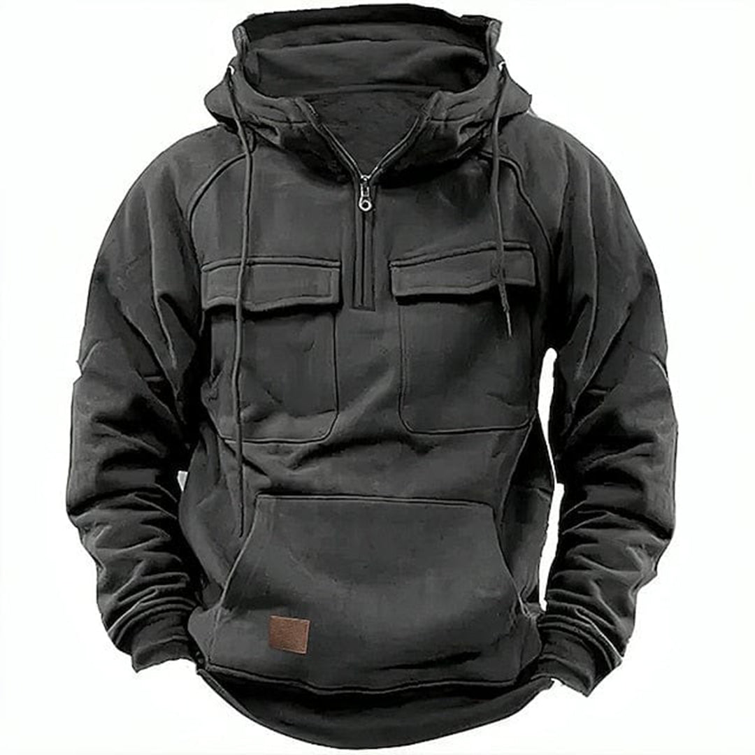 Sweat à Capuche Homme Demi-Zip - Image 4