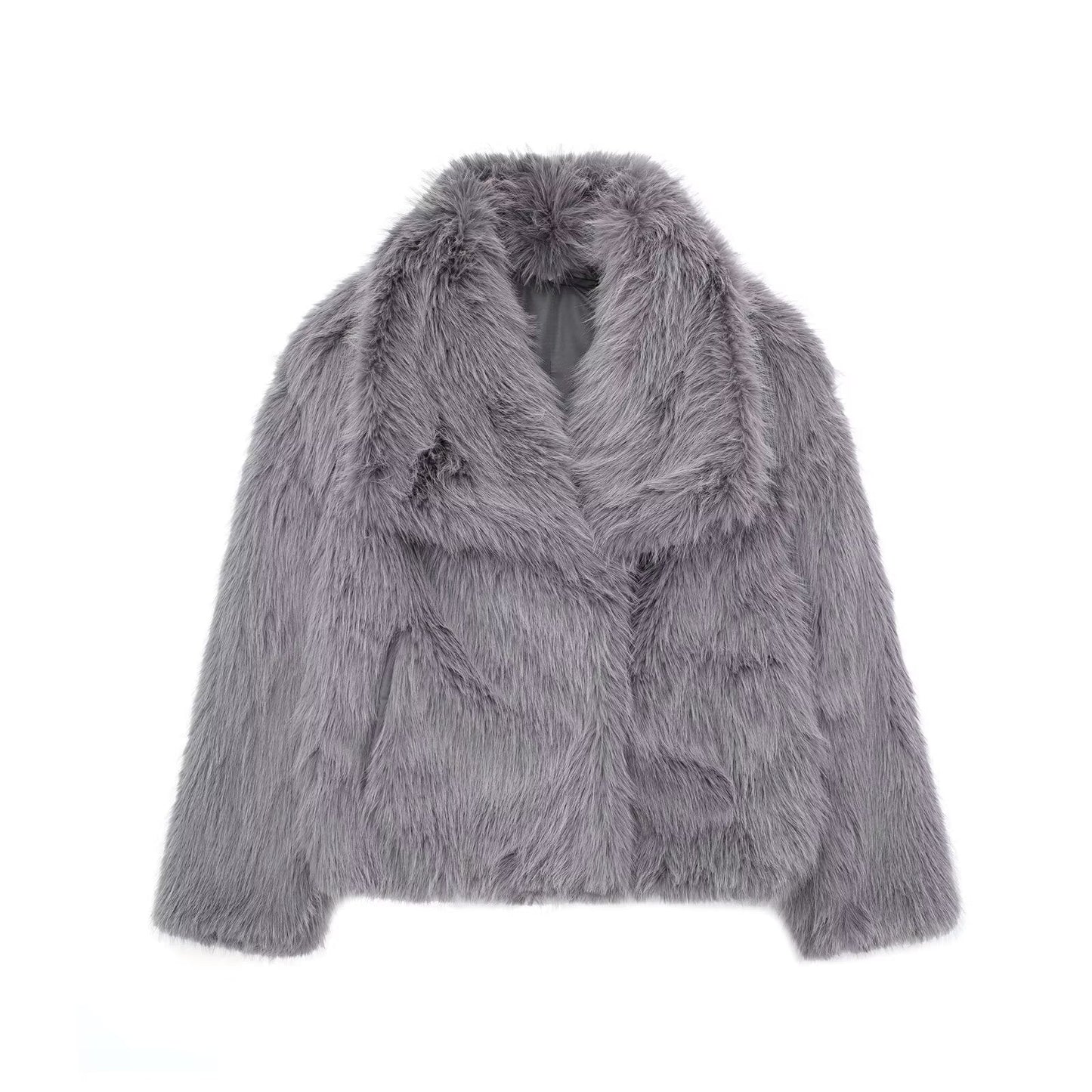 Veste Oversize Femme en Fourrure - Image 9