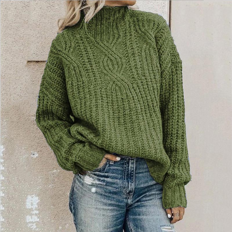 Pull ample en maille torsadée pour femme - Image 2