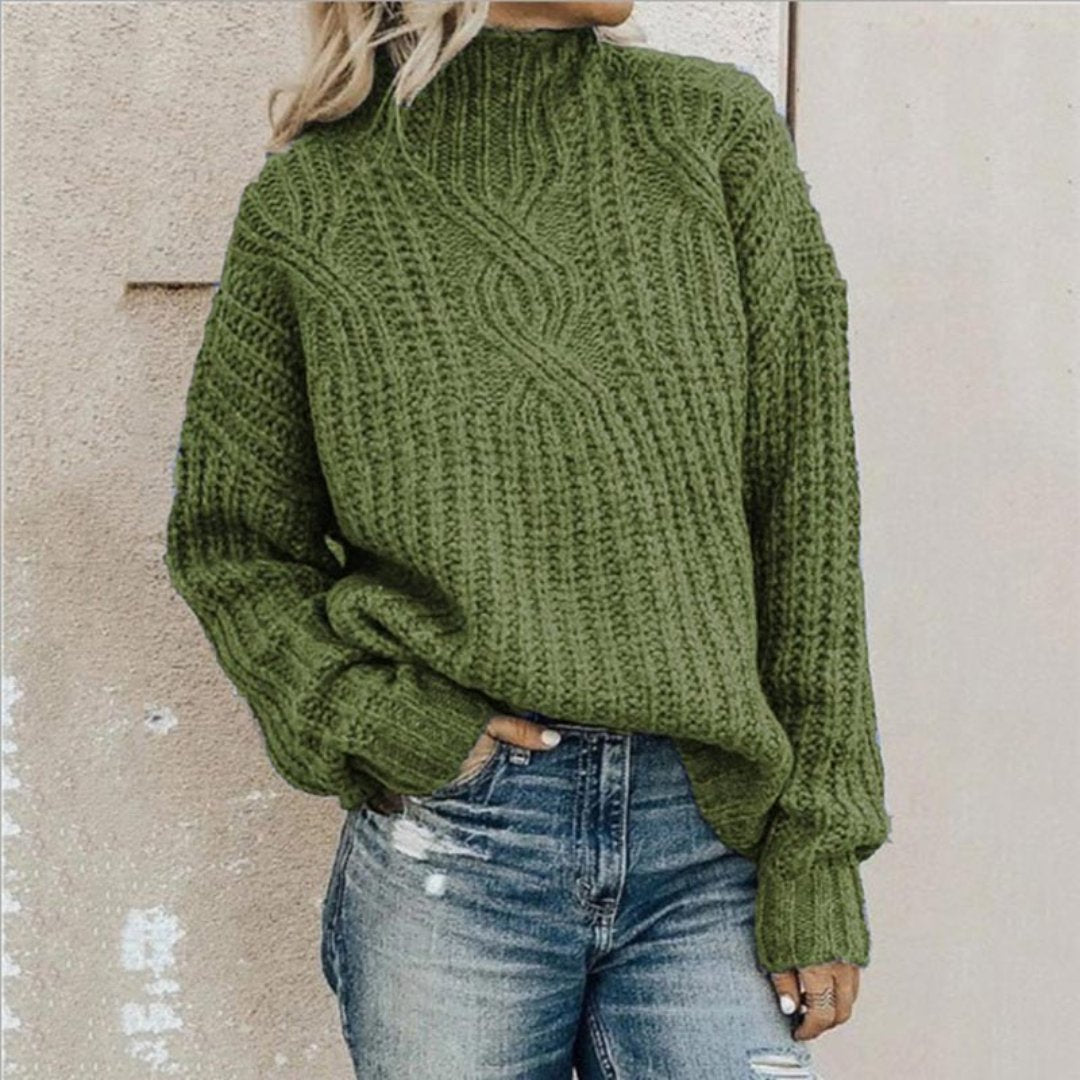 Pull ample en maille torsadée pour femme - Image 2