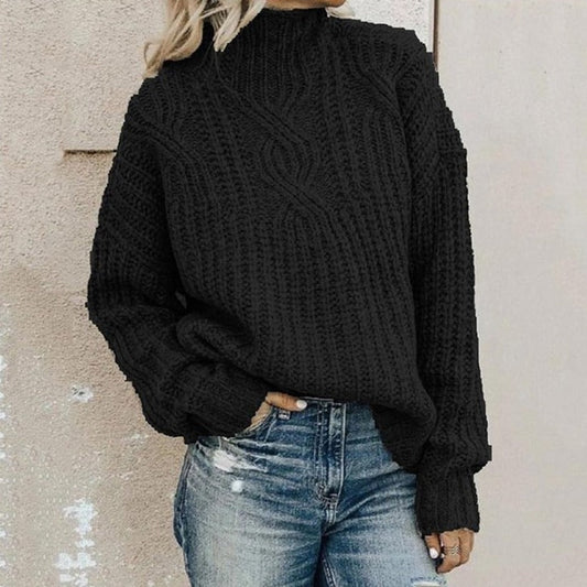 Pull ample en maille torsadée pour femme - Image 1