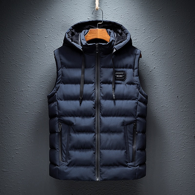 Gilet matelassé à capuche pour homme - Image 1