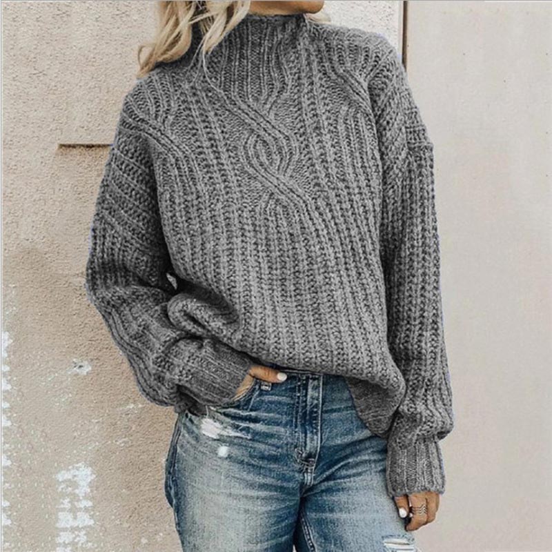 Pull ample en maille torsadée pour femme - Image 3
