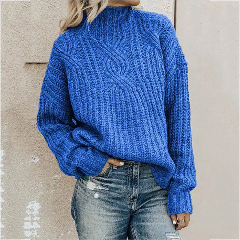 Pull ample en maille torsadée pour femme - Image 4