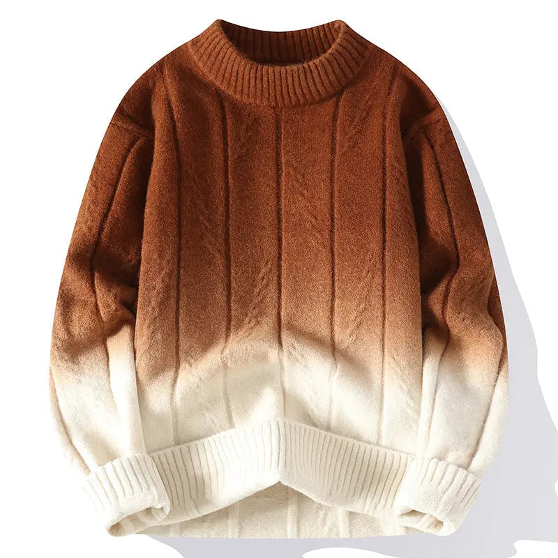 Pull Homme Col Rond Teinture Dip Dye - Image 1