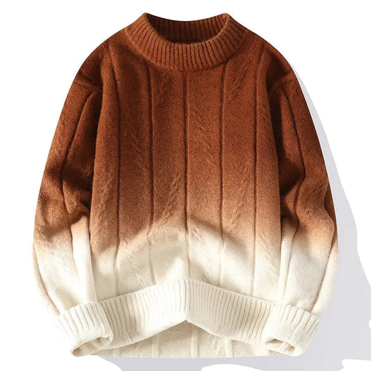 Pull Homme Col Rond Teinture Dip Dye - Image 1