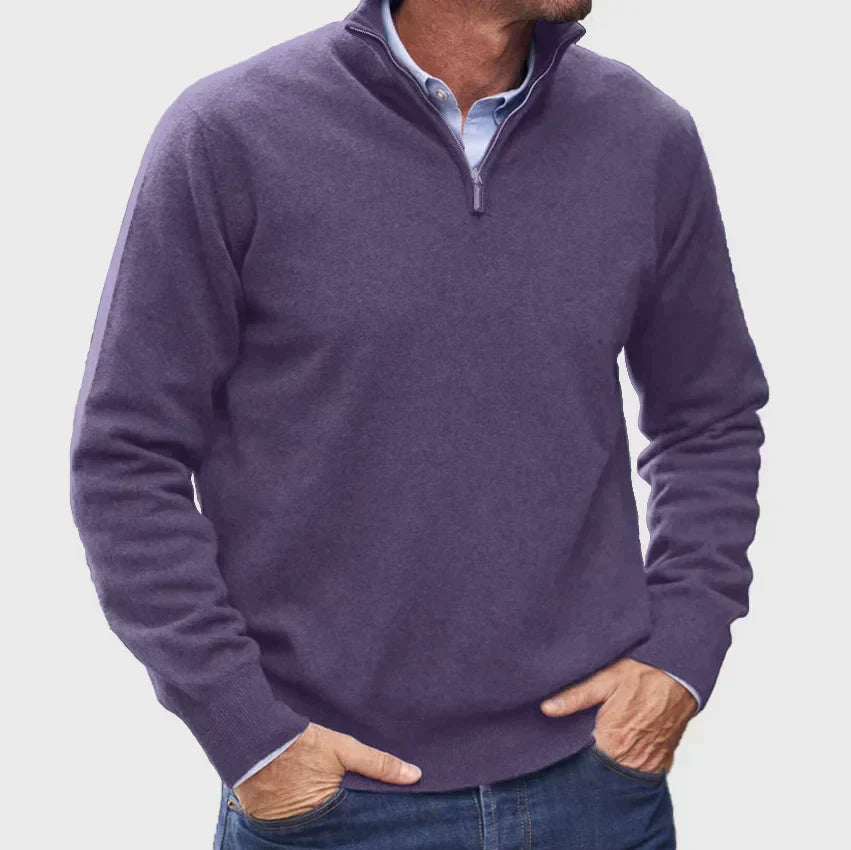 Pull à Manches Longues Homme avec Fermeture Éclair 1/4 - Image 2