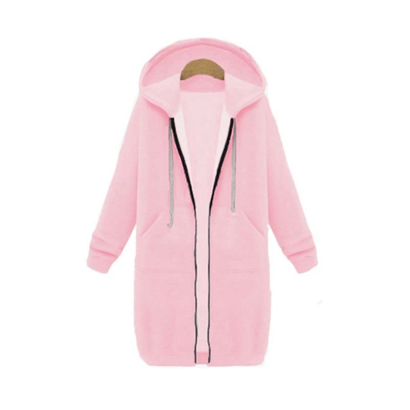 Veste Longue Zippée à Capuche pour Femme - Image 9