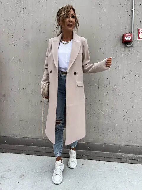 Manteau Long Croisé Femme - Image 1