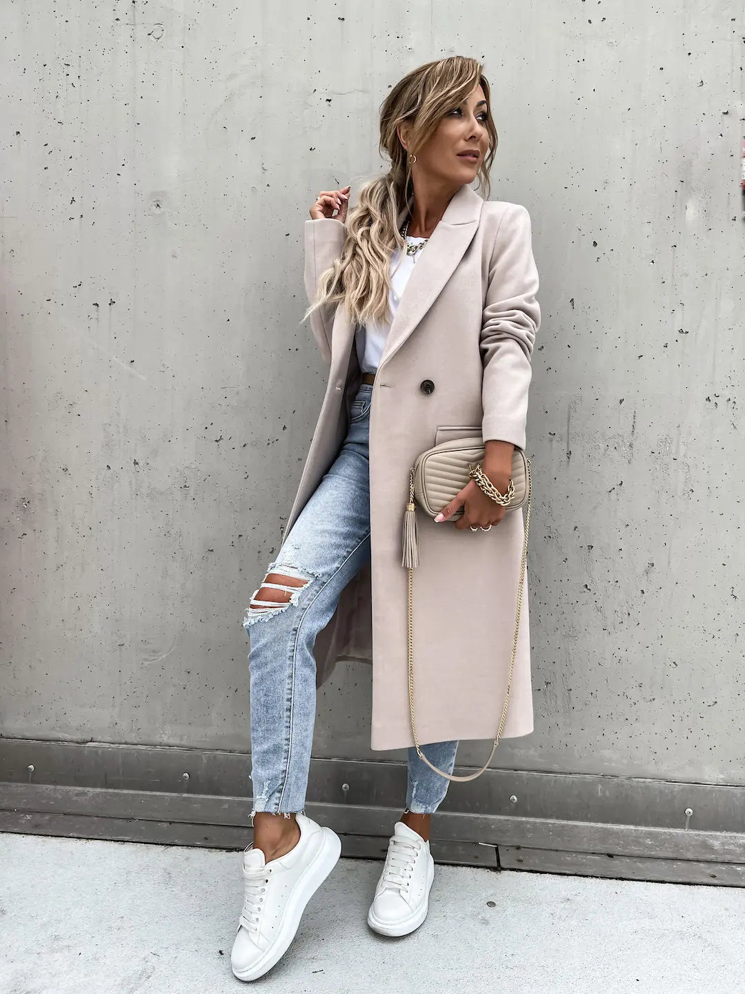 Manteau Long Croisé Femme - Image 8
