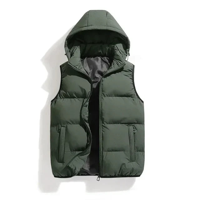 Gilet matelassé à capuche pour homme - Image 1