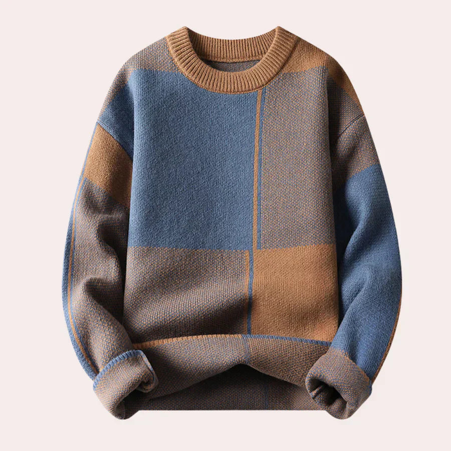 Pull en Tricot Color Block pour Homme - Image 3