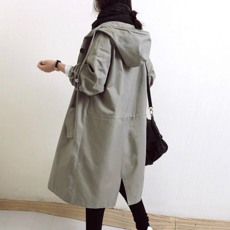Manteau Long Trapèze à Capuche pour Femme - Image 6