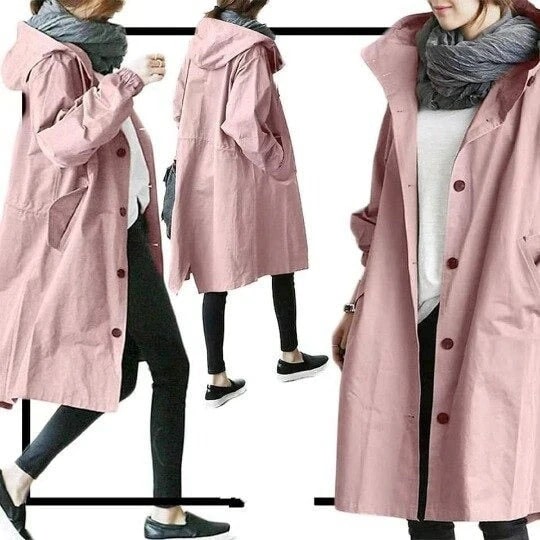 Manteau Long Trapèze à Capuche pour Femme - Image 7