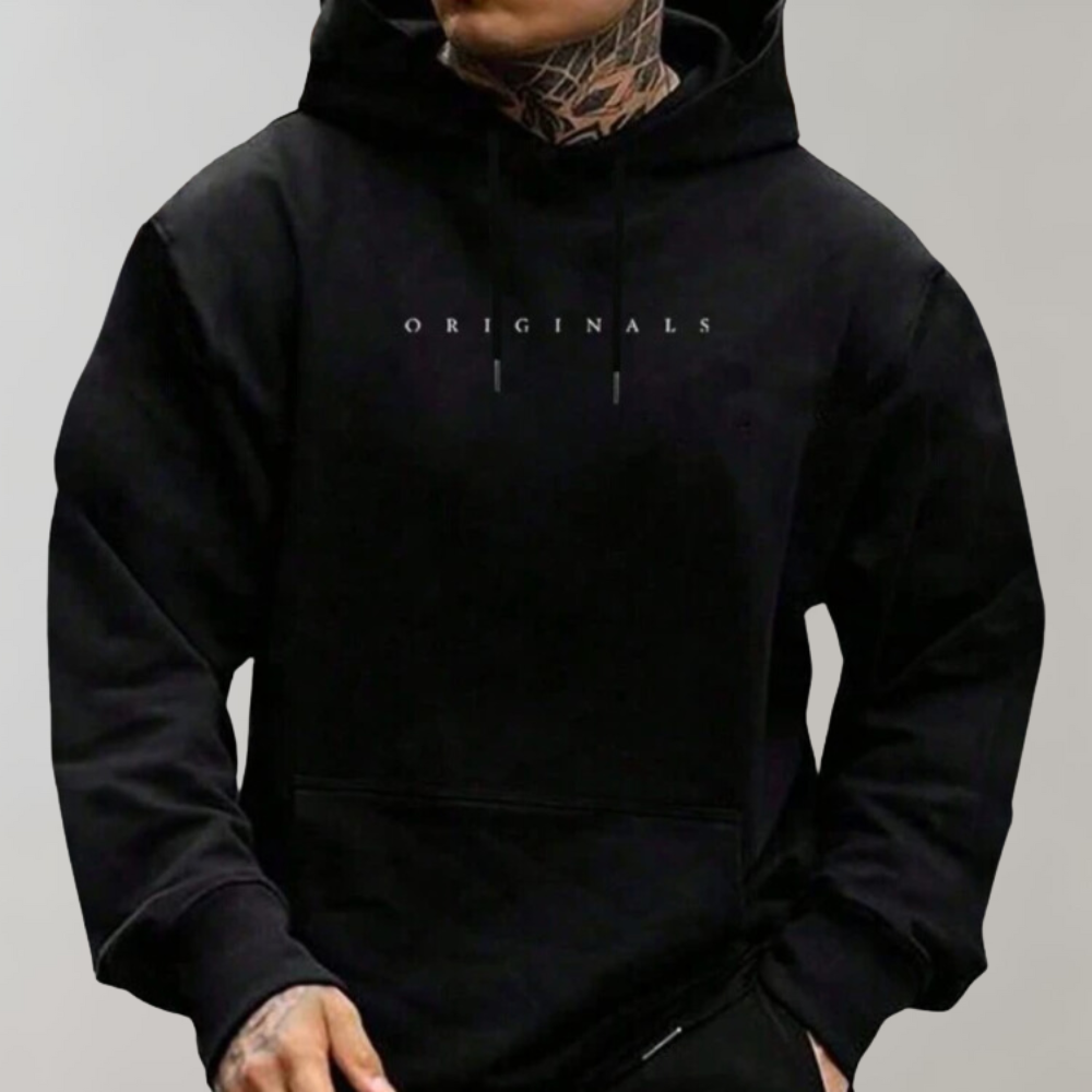 Sweat à Capuche Graphique à Manches Longues pour Homme - Image 1