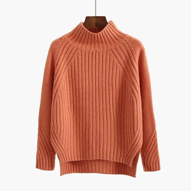 Pull à col roulé en maille côtelée pour femme - Image 2