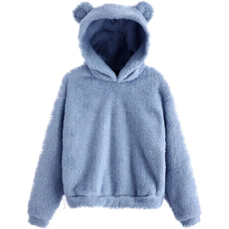 Sweat à Capuche Femme avec Oreilles d'Ours - Image 1