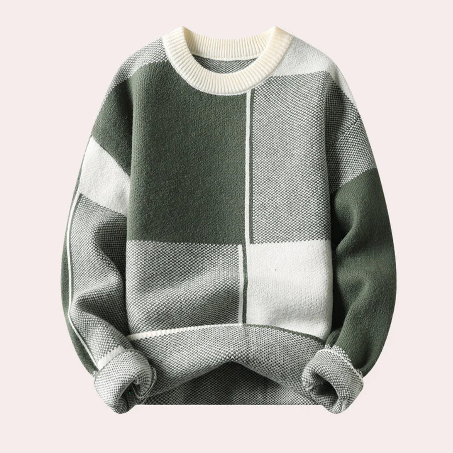 Pull en Tricot Color Block pour Homme - Image 2