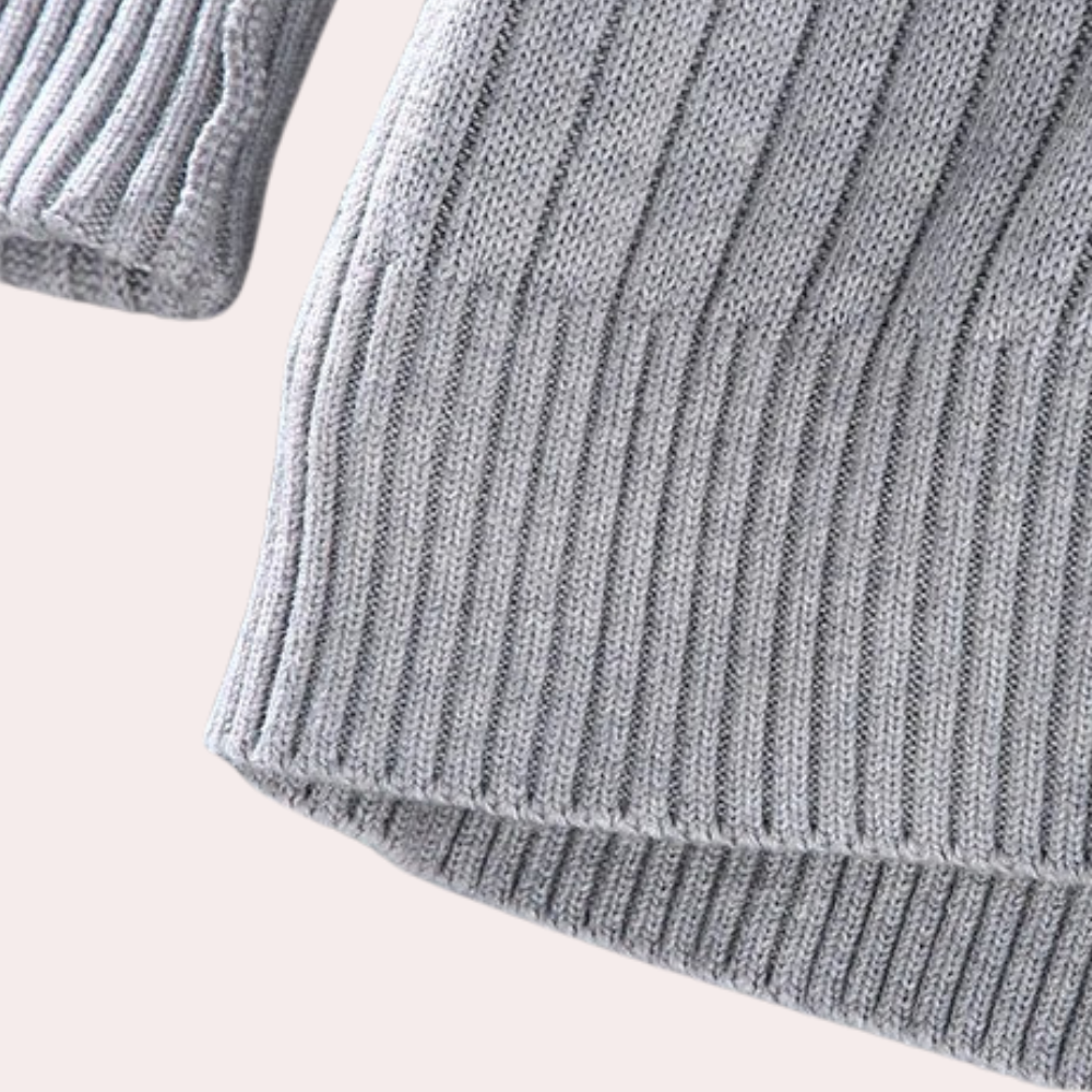 Veste Homme Tricot Côtelé Zippée Intégrale - Image 3