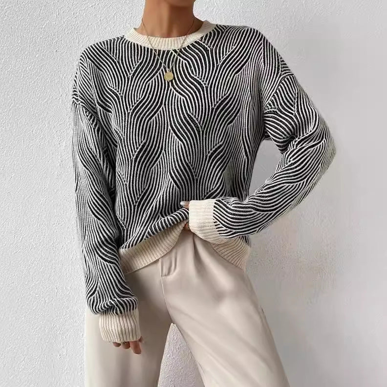 Pull ample à motifs pour femme - Image 2