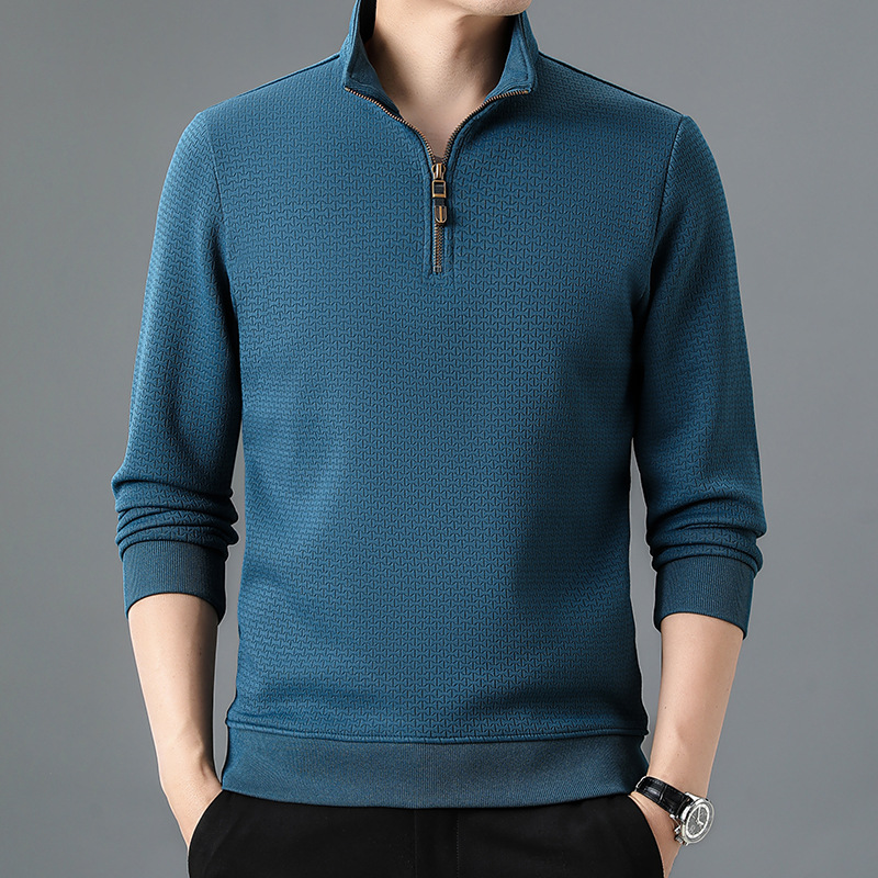 Pull Homme Col Zippé Manches Longues - Image 4