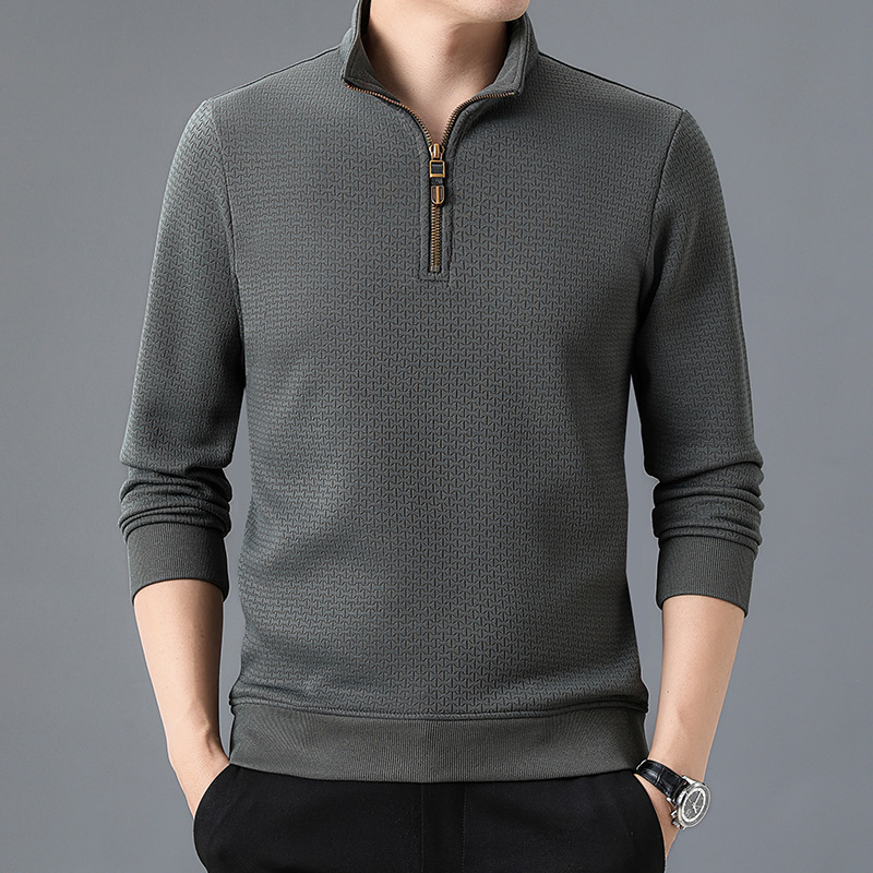 Pull Homme Col Zippé Manches Longues - Image 3