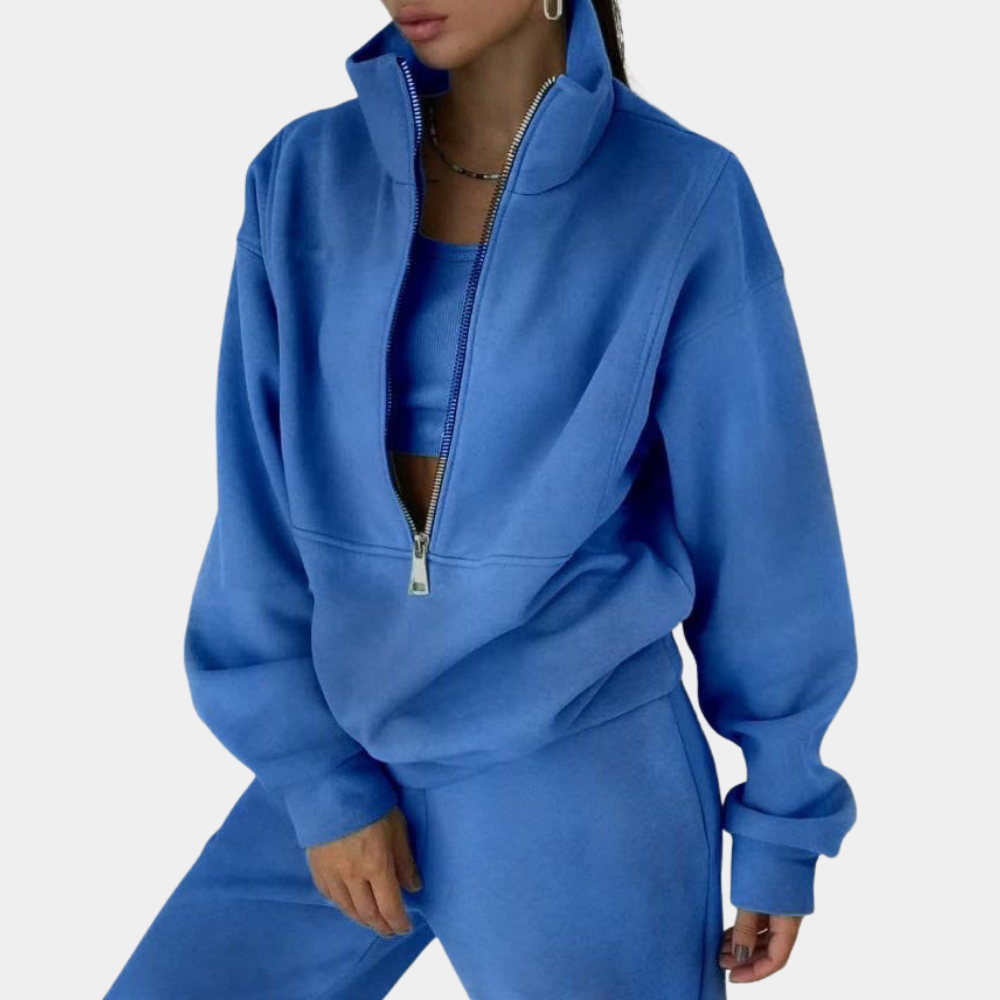 Ensemble de survêtement femme avec demi-zip - Image 3