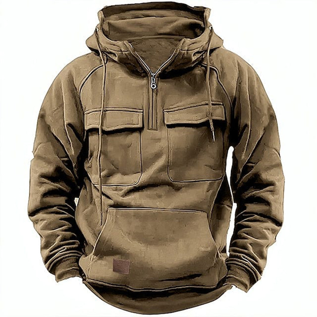 Sweat à Capuche Homme Demi-Zip - Image 5